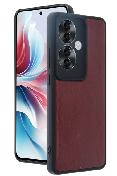 Reno 11F Kılıf Aras Deri Kapak - Bordo