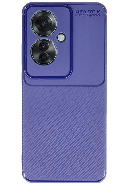 Reno 11F Kılıf Auto Focus Karbon Kapak - Lacivert