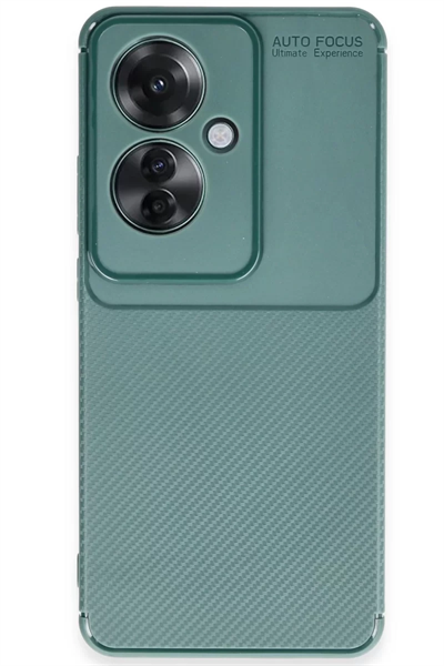 Reno 11F Kılıf Auto Focus Karbon Kapak - Koyu Yeşil