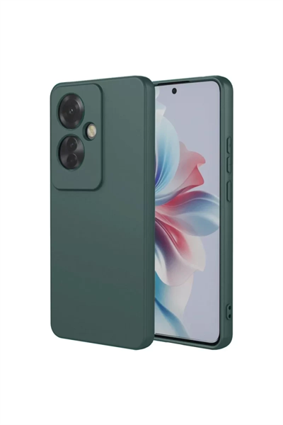 Reno 11F Kılıf First Silikon - Koyu Yeşil