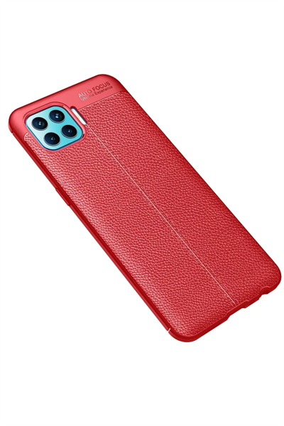 Reno 4 Lite Kılıf Auto Focus Kapak - Kırmızı