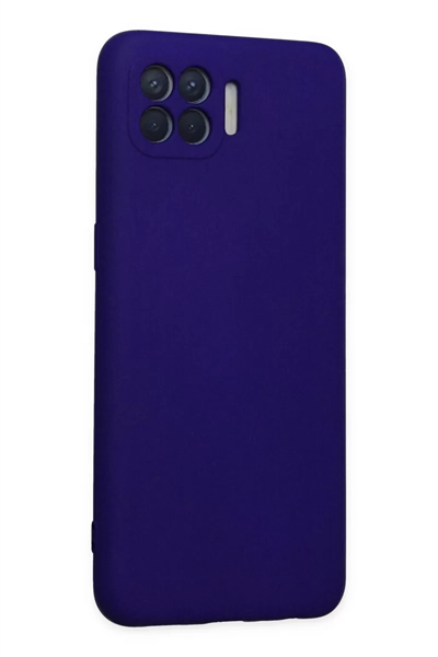 Reno 4 Lite Kılıf Nano içi Kadife Silikon - Mor