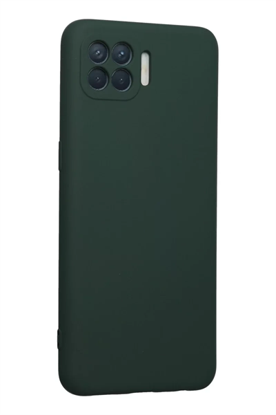 Reno 4 Lite Kılıf Nano içi Kadife Silikon - Koyu Yeşil