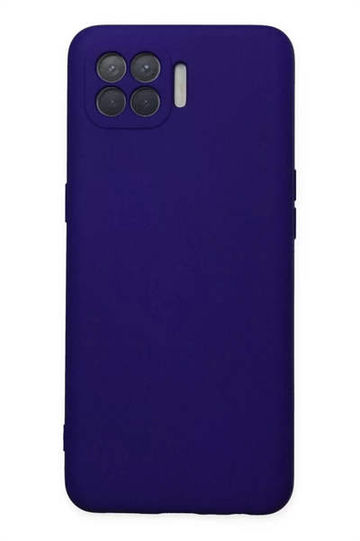 Reno 4 Lite Kılıf Nano içi Kadife Silikon - Mor