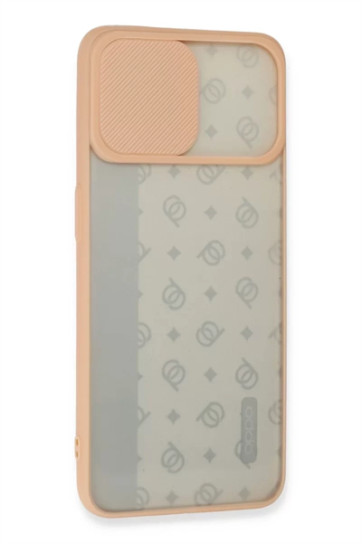 Reno 4 Lite Kılıf Palm Buzlu Kamera Sürgülü Silikon - Pembe