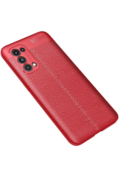 Reno 5 Pro Kılıf Auto Focus Kapak - Kırmızı