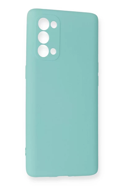 Reno 5 Pro Kılıf Nano içi Kadife Silikon - Turkuaz