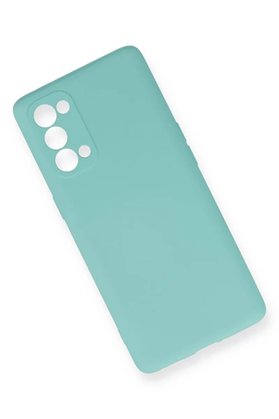 Reno 5 Pro Kılıf Nano içi Kadife Silikon - Turkuaz