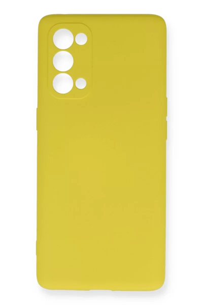 Reno 5 Pro Kılıf Nano içi Kadife Silikon - Sarı