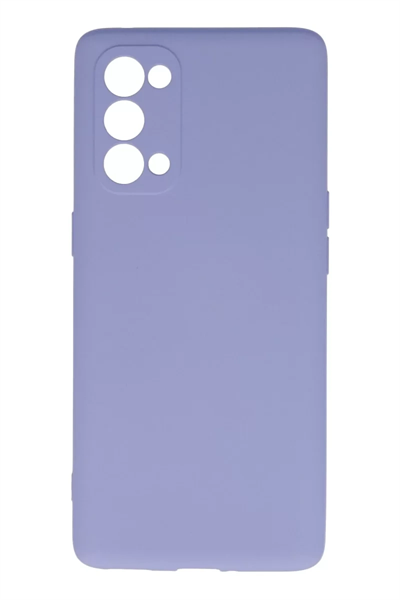 Reno 5 Pro Kılıf Nano içi Kadife Silikon - Lila