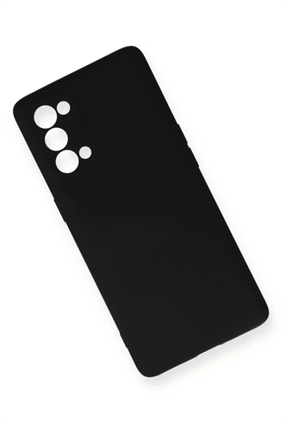 Reno 5 Pro Kılıf Nano içi Kadife Silikon - Siyah