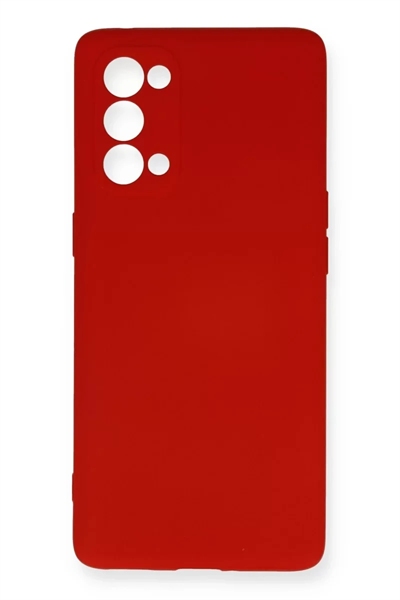 Reno 5 Pro Kılıf Nano içi Kadife Silikon - Kırmızı