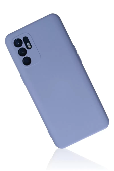 Reno 6 Kılıf Nano içi Kadife Silikon - Lila