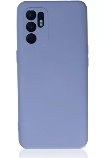 Reno 6 Kılıf Nano içi Kadife Silikon - Lila