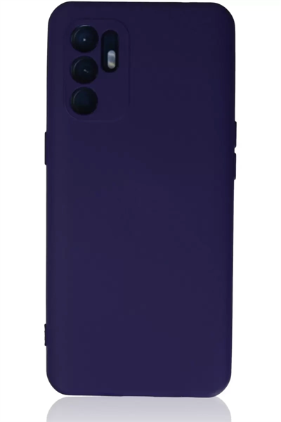 Reno 6 Kılıf Nano içi Kadife Silikon - Mor