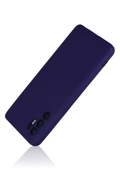Reno 6 Kılıf Nano içi Kadife Silikon - Mor