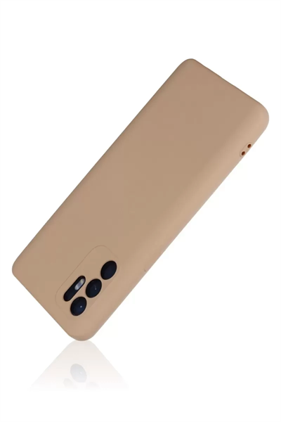 Reno 6 Kılıf Nano içi Kadife Silikon - Pudra