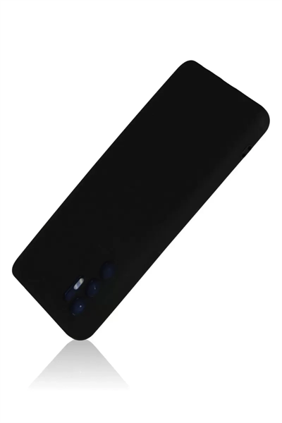 Reno 6 Kılıf Nano içi Kadife Silikon - Siyah