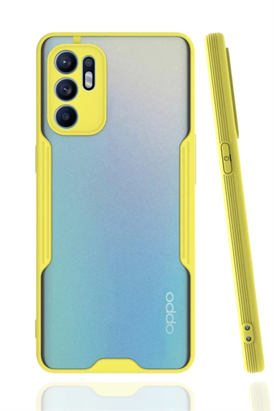 Reno 6 Kılıf Platin Silikon - Sarı