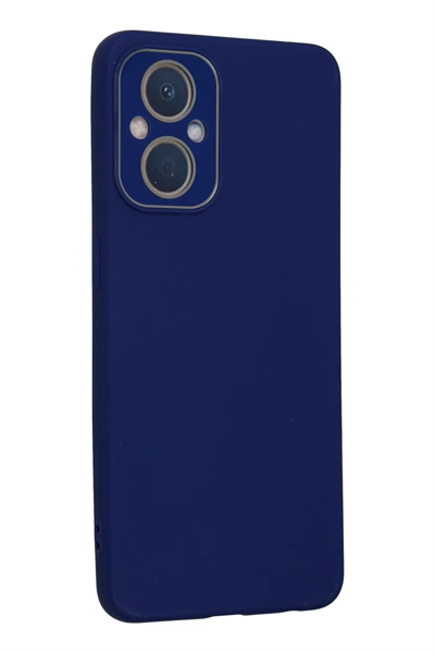 Reno 7 Lite Kılıf Lansman Glass Kapak - Sky Blue