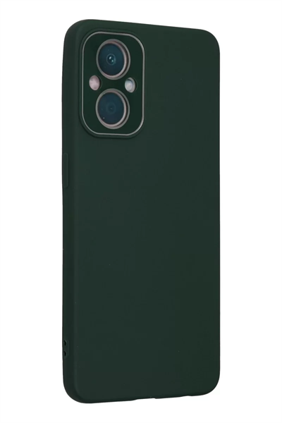 Reno 7 Lite Kılıf Lansman Glass Kapak - Koyu Yeşil