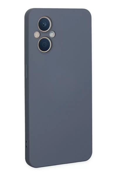 Reno 7 Lite Kılıf Nano içi Kadife Silikon - Gri