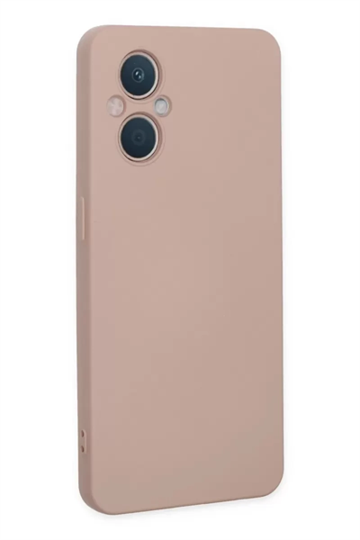 Reno 7 Lite Kılıf Nano içi Kadife Silikon - Pudra