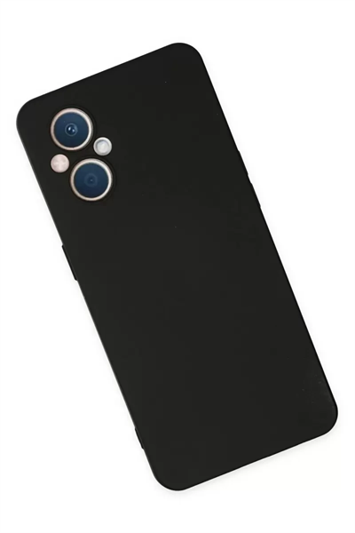 Reno 7 Lite Kılıf Nano içi Kadife Silikon - Siyah