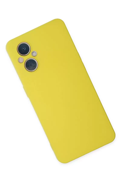 Reno 7 Lite Kılıf Nano içi Kadife Silikon - Sarı