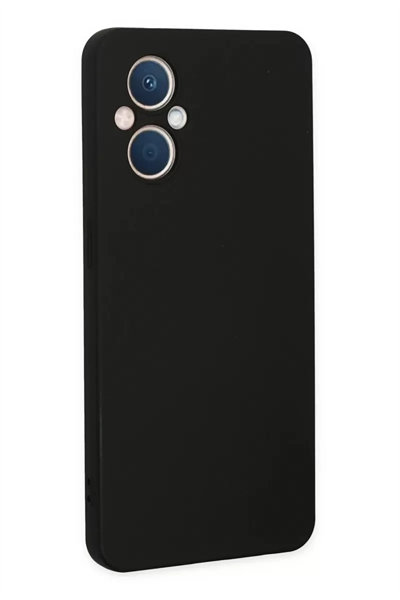 Reno 7 Lite Kılıf Nano içi Kadife Silikon - Siyah