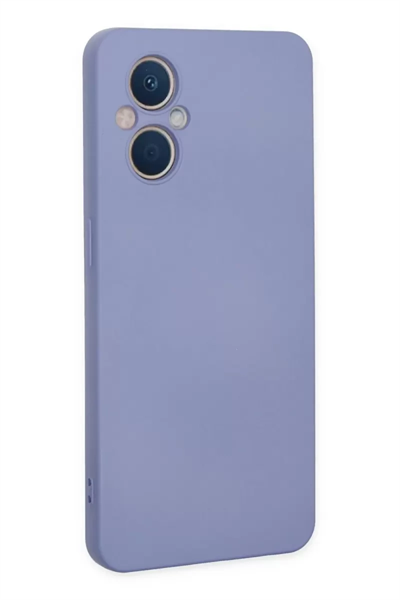 Reno 7 Lite Kılıf Nano içi Kadife Silikon - Lila