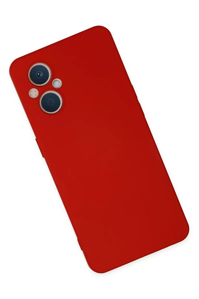 Reno 7 Lite Kılıf Nano içi Kadife Silikon - Kırmızı