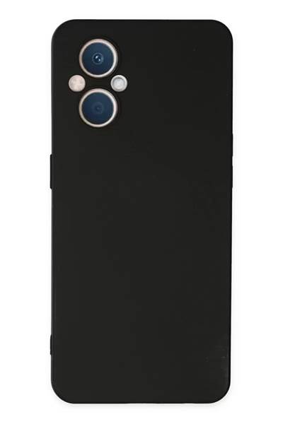 Reno 7 Lite Kılıf Nano içi Kadife Silikon - Siyah