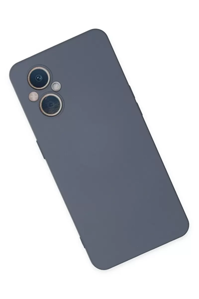 Reno 7 Lite Kılıf Nano içi Kadife Silikon - Gri