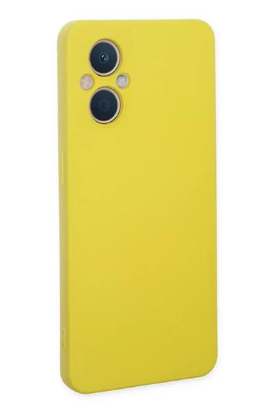 Reno 7 Lite Kılıf Nano içi Kadife Silikon - Sarı