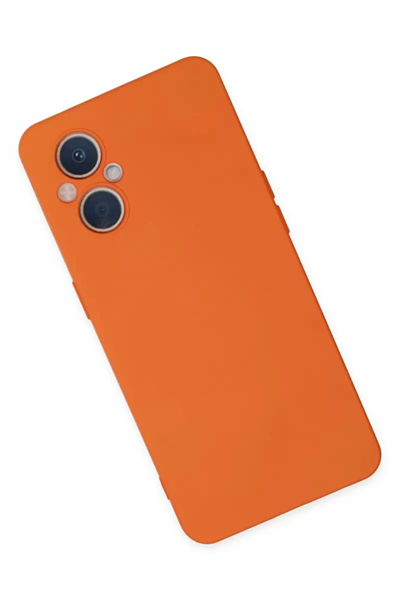 Reno 7 Lite Kılıf Nano içi Kadife Silikon - Turuncu