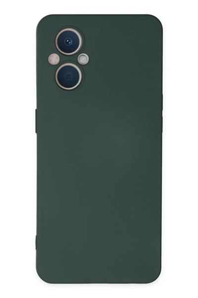 Reno 7 Lite Kılıf Nano içi Kadife Silikon - Koyu Yeşil