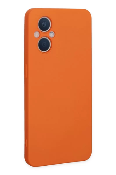 Reno 7 Lite Kılıf Nano içi Kadife Silikon - Turuncu