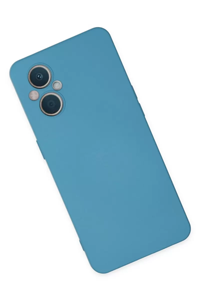 Reno 7 Lite Kılıf Nano içi Kadife Silikon - Mavi