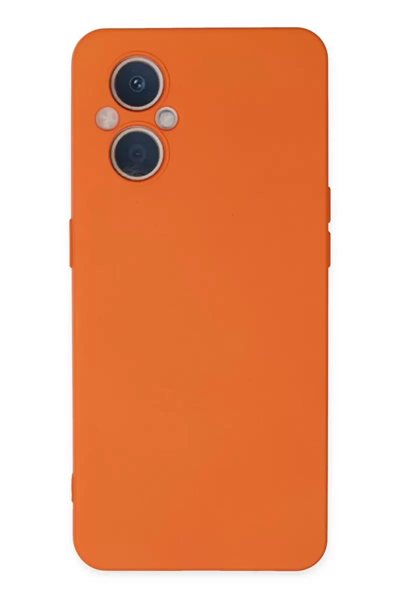 Reno 7 Lite Kılıf Nano içi Kadife Silikon - Turuncu