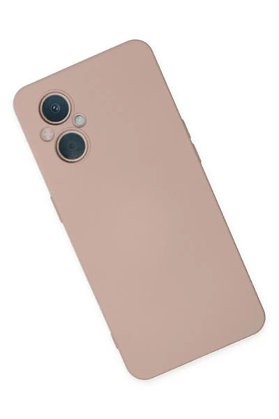 Reno 7 Lite Kılıf Nano içi Kadife Silikon - Pudra