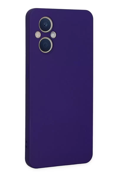 Reno 7 Lite Kılıf Nano içi Kadife Silikon - Mor