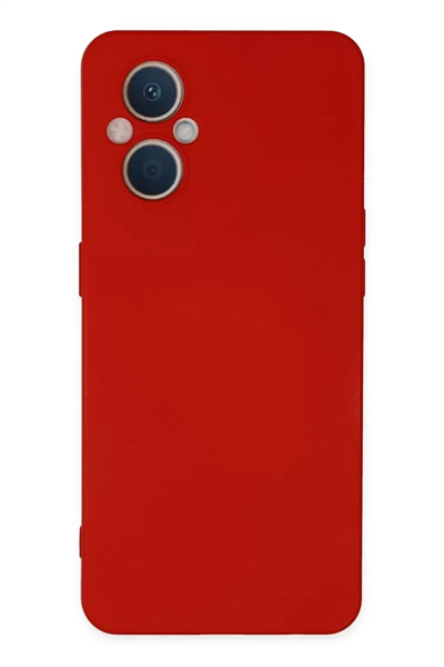 Reno 7 Lite Kılıf Nano içi Kadife Silikon - Kırmızı