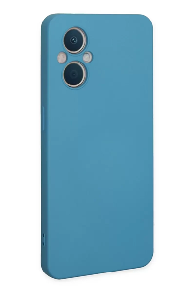 Reno 7 Lite Kılıf Nano içi Kadife Silikon - Mavi
