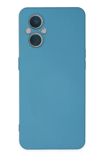 Reno 7 Lite Kılıf Nano içi Kadife Silikon - Mavi
