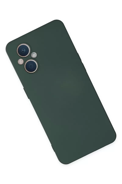Reno 7 Lite Kılıf Nano içi Kadife Silikon - Koyu Yeşil