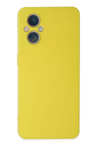 Reno 7 Lite Kılıf Nano içi Kadife Silikon - Sarı