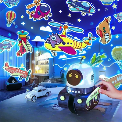 Robot Tasarımlı Projektör Gece Lambası