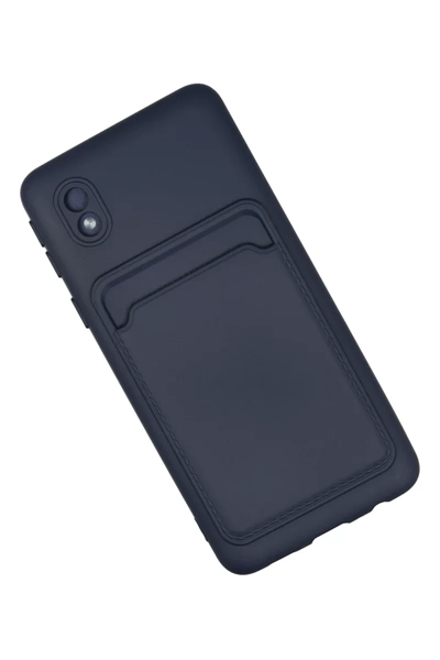 Samsung Galaxy A01 Core Kılıf Kelvin Kartvizitli Silikon - Lacivert