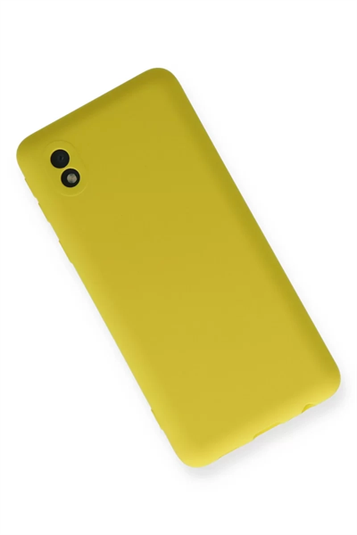 Samsung Galaxy A01 Core Kılıf Nano içi Kadife Silikon - Sarı